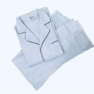 Diplomat Sky Blue Stripe Cotton Men Pajama M . Made in Taiwan.
